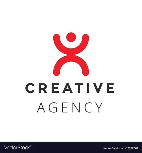 Creative agency logo design concept Royalty Free Vector