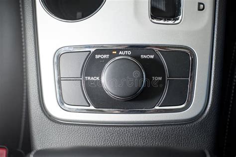 Traction Control Switch Button and Blank Socket in Car. Stock Photo ...