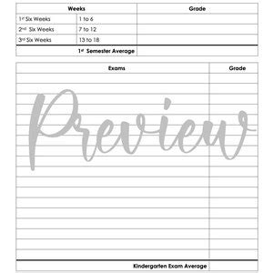 Homeschool Gradebook Printable Homeschool Grading Sheet Grade Tracker ...