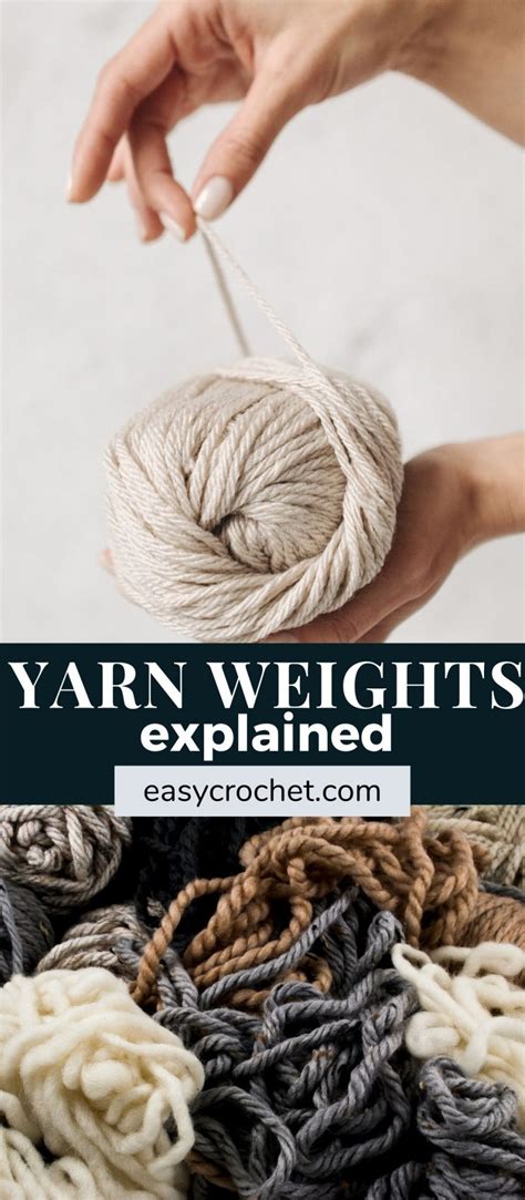 Crochet Yarn Weight Chart - Easy Crochet Patterns