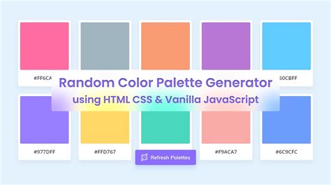 Create Random Color Palette Generator in HTML CSS & JavaScript