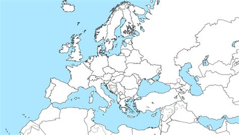 Blank Map Of Europe - World Map with Countries