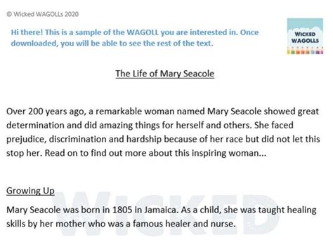 Biography of Mary Seacole | Teaching Resources