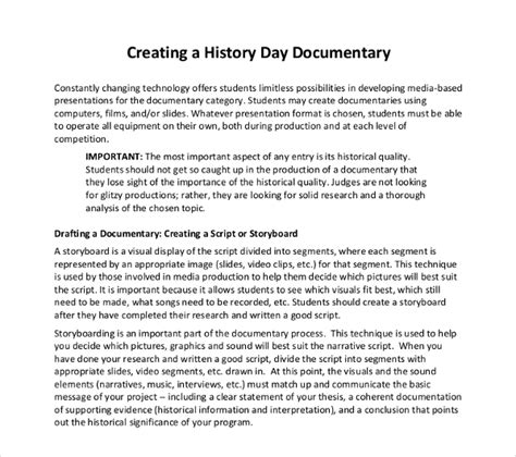 Documentary Script Outline - Examples, Pdf