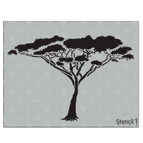 Stencil1 Acacia Tree Stencil S1_01_125 - The Home Depot