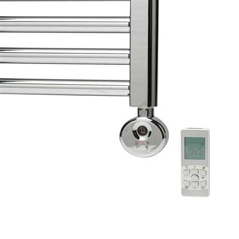 BRAY Straight Towel Warmer / Heated Towel Rail, Chrome - Electric ...