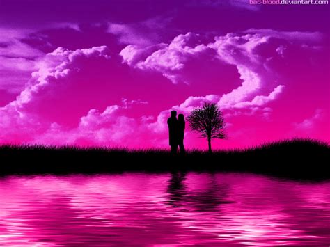 love-romance-image: Romantic Couple with pink background - Romantic ...