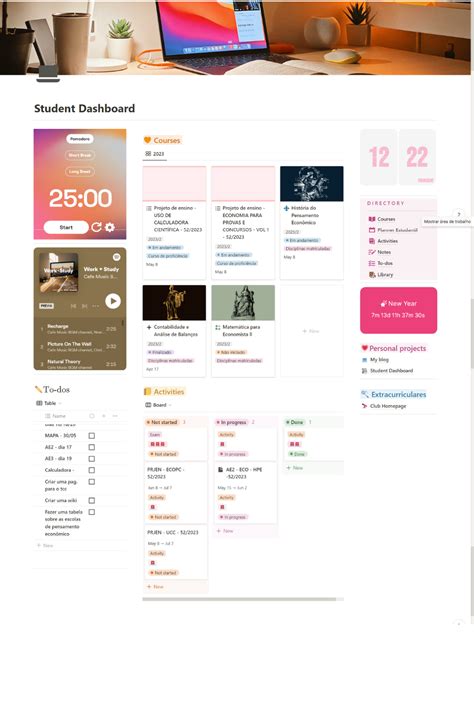 my notion student dashboard | Notions, Student dashboard, Templates