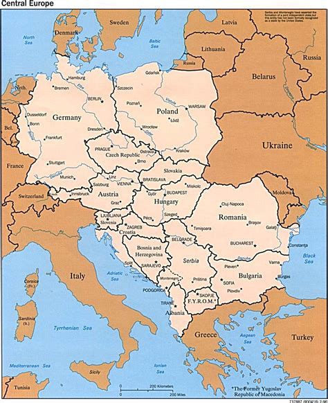 Map Of Central Europe – Topographic Map of Usa with States