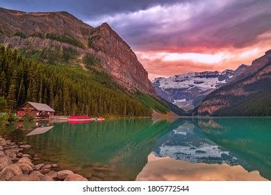 2,272 Lake Louise Sunrise Stock Photos, Images & Photography | Shutterstock