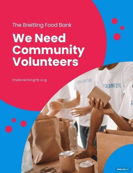 Community Volunteer Flyer Template in Word, Publisher, Google Docs ...