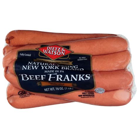 Save on Dietz & Watson New York Brand Beef Franks Natural Casing - 8 ct ...