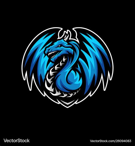 Dragon esports logo design dragon mascot gaming Vector Image