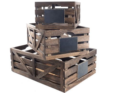 Buy Premium wood crates for display, wooden boxes for crafts, storage ...