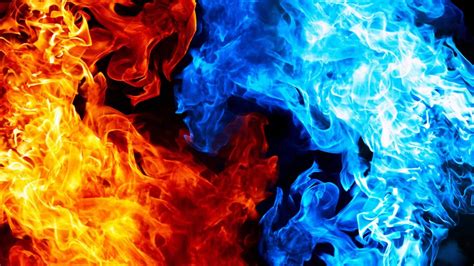 Red Flame and Blue Fire 4K Abstract Artwork - Free Live Wallpaper ...