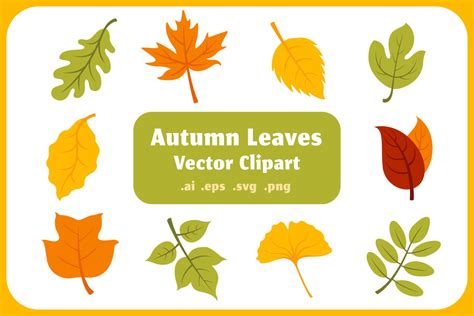 Autumn Leaves Vector Clip Art | Designspace