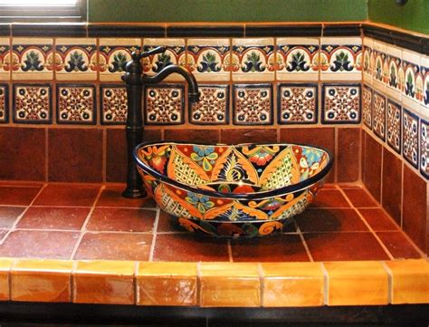 Mexican Style Bathroom Sinks Sink In Spanish Mediterranean Bathroom ...