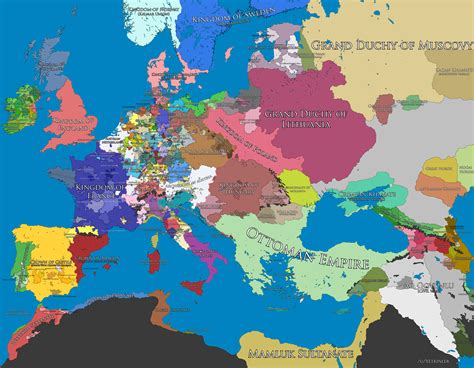 Map of Europe, 1500 | Europe map, Map, Eastern europe map