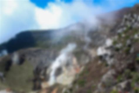 Blurred Background. Crater of Mount Gede, an active volcano in gede ...