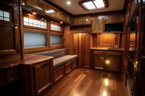 Premium AI Image | Interior of a luxury motorhome