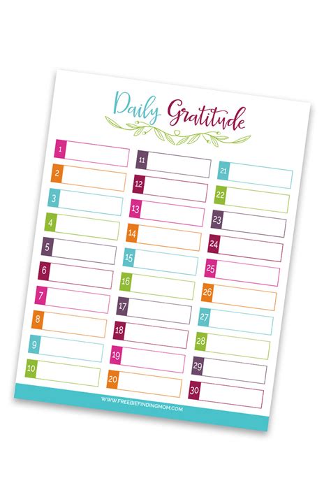 Daily Gratitude List Template – Freebie Finding Mom