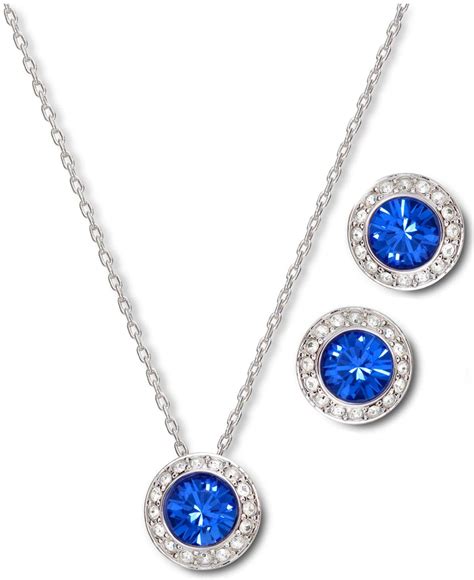 Lyst - Swarovski Jewelry Set, Angelic Sapphire Earrings And Pendant Set ...