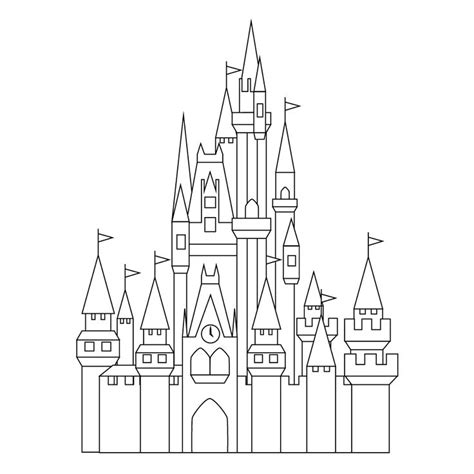 Disney Castle Outline Picture