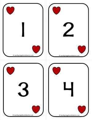 Number Cards 1-20 Playing Cards - Numbers Deck | A Wellspring