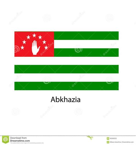 Abkhazia Flag Vector Illustration