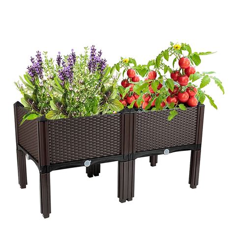 Souwuokoo Planter Boxes Raised Garden Bed with Legs Planters for ...