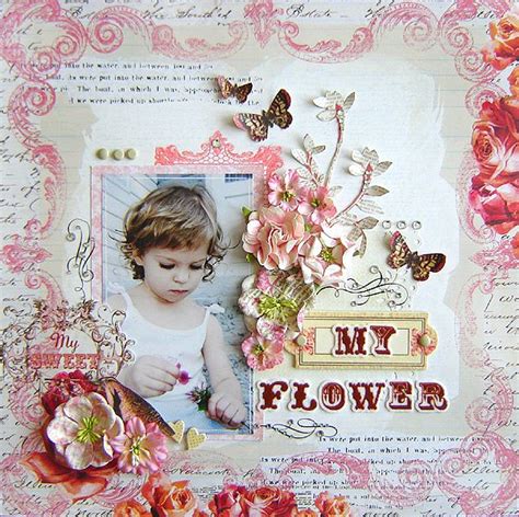 {My Flower} | My flower, Scrapbook inspirations, Scrapbooking layouts