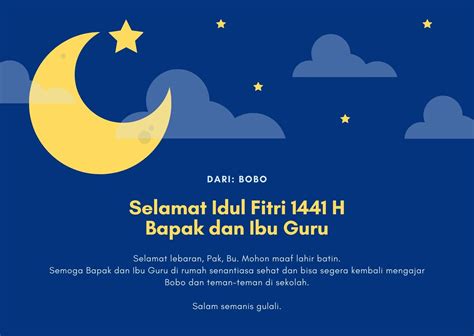 Contoh Kartu Ucapan Selamat Hari Raya Idul Fitri Untuk Guru – Berbagai ...