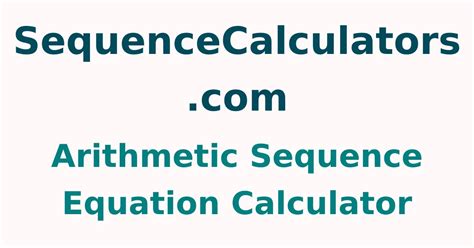 Free Arithmetic Sequence Equation Calculator Online ...