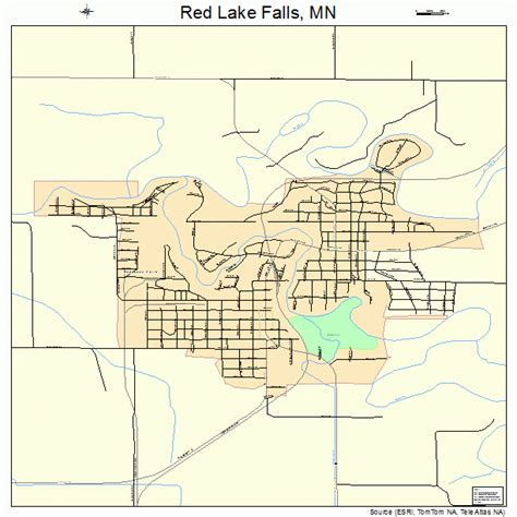 Red Lake Falls Minnesota Street Map 2753476