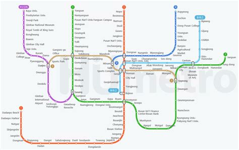 Busan Subway map in Japanese PDF & PNG file, 2020 year