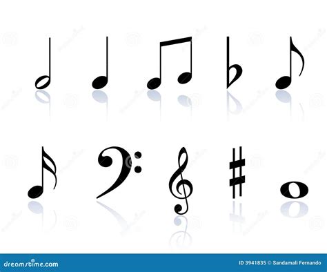 Music Notes Symbols Royalty Free Stock Photo - Image: 3941835