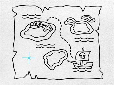 How to Draw a Pirate Map - HelloArtsy