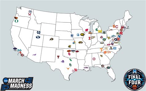 2021 March Madness Teams Map : r/CollegeBasketball