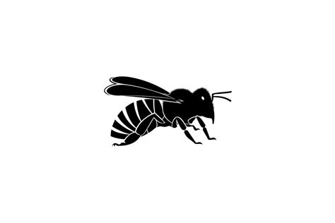 Black and White Logo for Honey Bee Graphic by Looppoes · Creative Fabrica