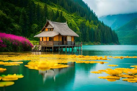 the house on the lake, lake, nature, nature wallpaper, nature wallpaper ...