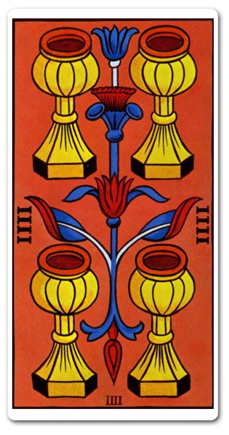 Four of Cups tarot meaning : love, finances, future, yes or no