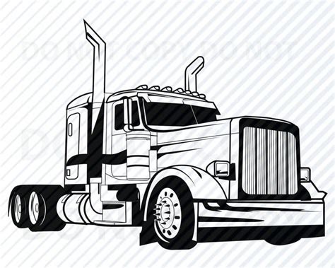 Free 250 Semi Truck Silhouette Svg SVG PNG EPS DXF File