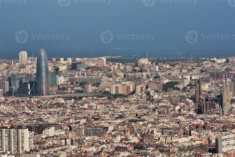 An aerial view of Barcelona 14791905 Stock Photo at Vecteezy