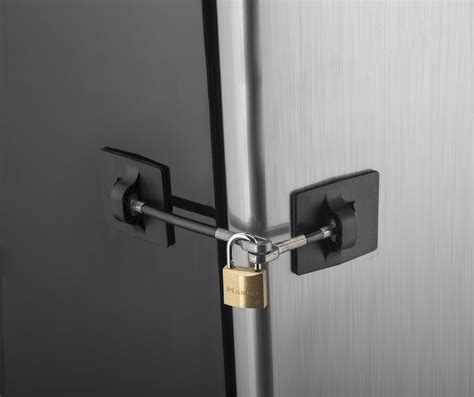 Computer Security Products Refrigerator Door Lock With Padlock, Black ...