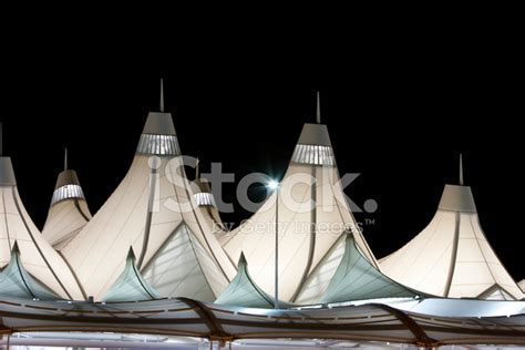 Denver International Airport At Night Stock Photo | Royalty-Free ...