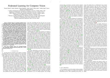 Federated Learning for Computer Vision | Papers With Code