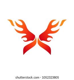 Fire Wings Logo Stock Vector (Royalty Free) 1052323805 | Shutterstock