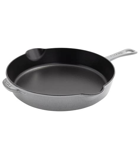 Staub Cast Iron 11'' Traditional Skillet - Graphite Grey | Cast iron ...