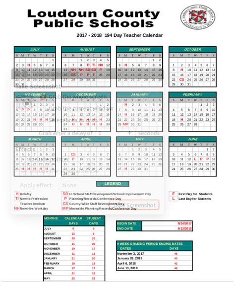 Teacher Printable Calendar - Calendar Templates