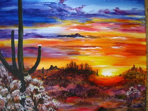 desert landscape painting ideas - Wesley Murry